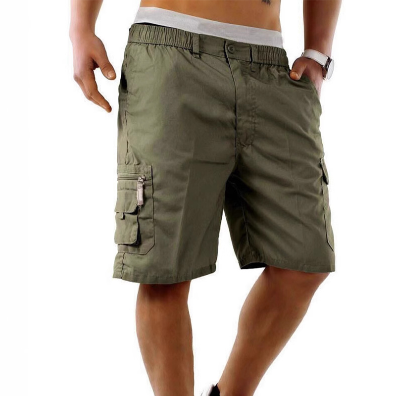 Men's Cargo Shorts โ Elastic Waist, Multi-Pocket, Durable ๐