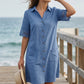 🔥Women's Casual Loose Fit Denim Dress with Pockets