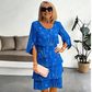 👗 Tiered Midi Dress – Floral Pattern, Split Sleeves, Flowy, Elegant 🌸