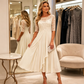💖 Elegant Embroidered Cocktail Flowy Dress