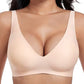 💕 Jelly Wireless Womens Comfortable Wireless Bras Push Up Bralettes Seamless Tshirts Bras Deep V Everyday Bras