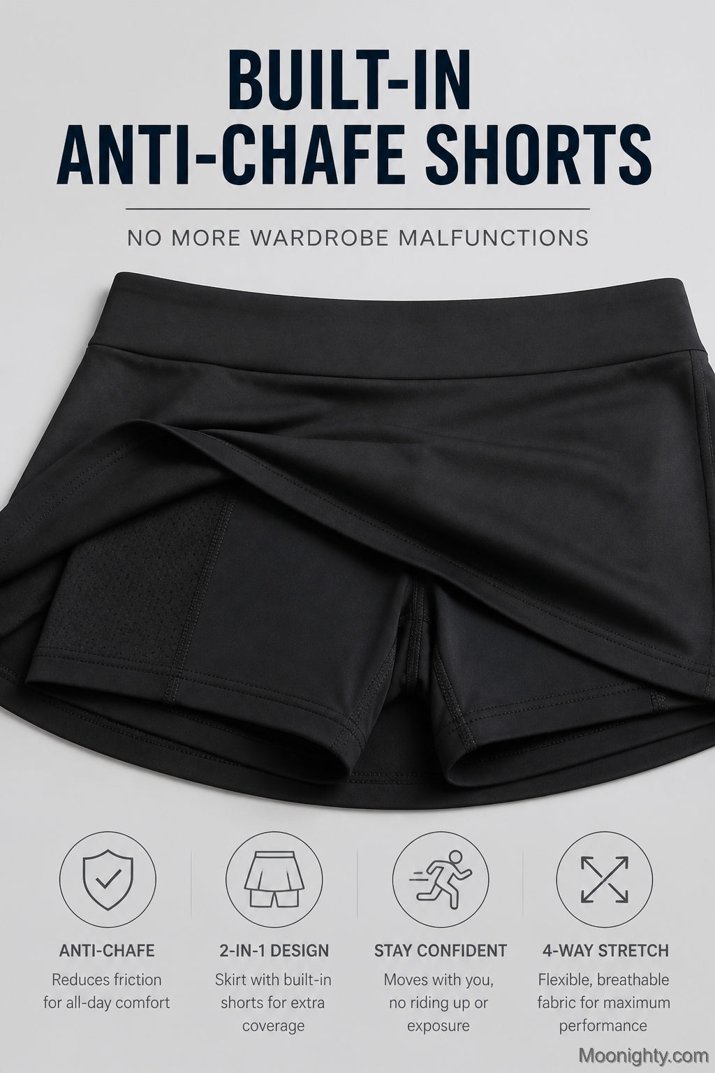 🌟Anti-Chafing Active Skort – Super soft and comfortable🔥