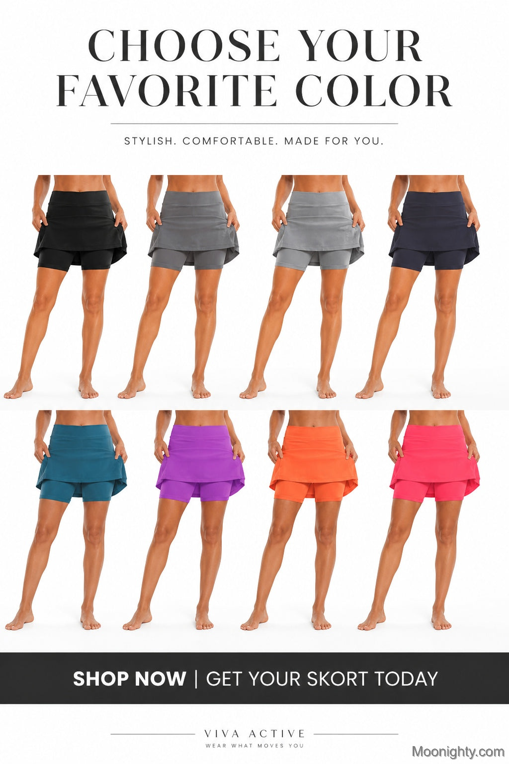 🌟Anti-Chafing Active Skort – Super soft and comfortable🔥
