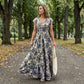👗 Women's V-Neck Floral Smocked Maxi Dress – Elegant, Bohemian, Lightweight 🦋