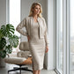 Women's Strap Bodycon Dress & Jacket Set