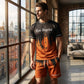 👕 LIMITED-TIME 52% OFF! 🩳 Men's Graphic Print T-Shirt & Shorts Set – Coordinated, Soft, Adjustable Waist 🌴