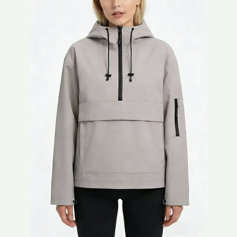 Leopard Print Hooded Pullover with Kangaroo Pocket