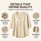 Women's V-Neck Lace Trim Button-Down Blouse