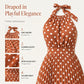 Women's Polka Dot Halter Neck Dress👗