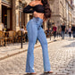 👖Stretch Flare Jeans With A High Waist