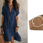 🌸Women's Short Sleeve Button-Down Shirt Dress – Your New Wardrobe Essential ✨
