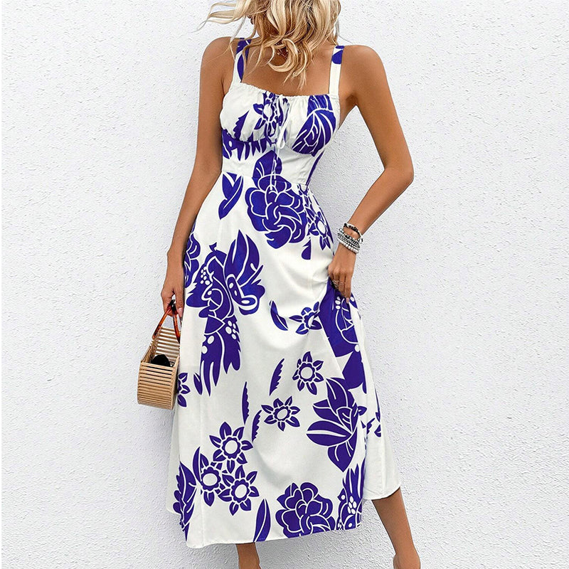 🌸Floral Whispers🌿Women's Floral Print Spaghetti Strap Dress