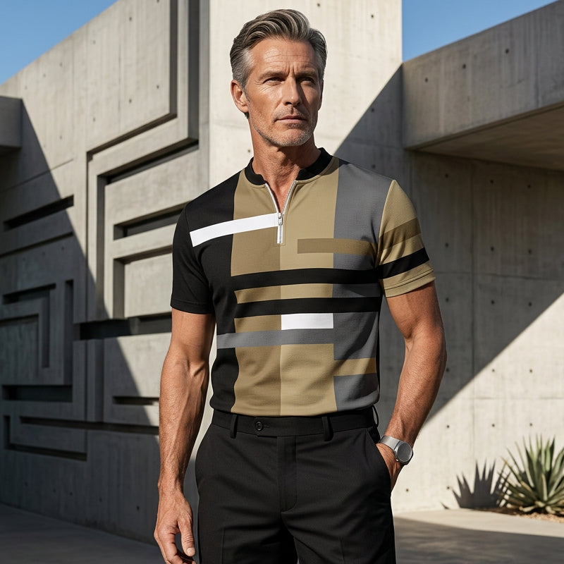 Men's Quarter-Zip Shirt & Shorts Set