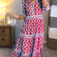 🌸💐Women’s Geometric Print V-Neck Maxi Dress