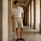 Men's Cargo Shorts – Elastic Waist, Multi-Pocket, Durable 🍁