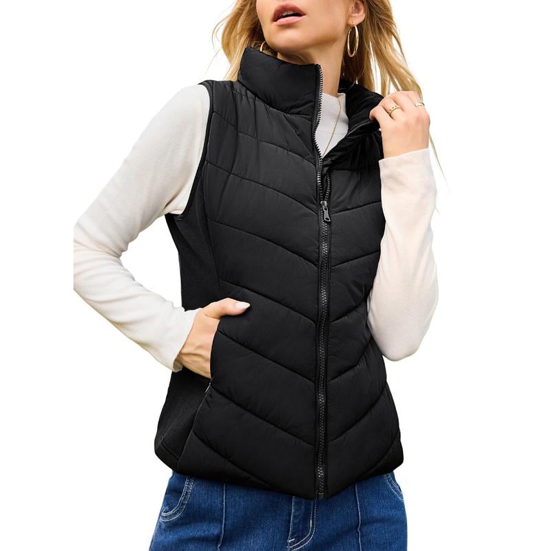 ✨️Womens Sleeveless Zip Up Puffer Vest💗 Cozy Without Bulk