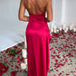⏳Time-limited Special⏰Fits Your Curves Satin One Shoulder Drape Slit Maxi Dress