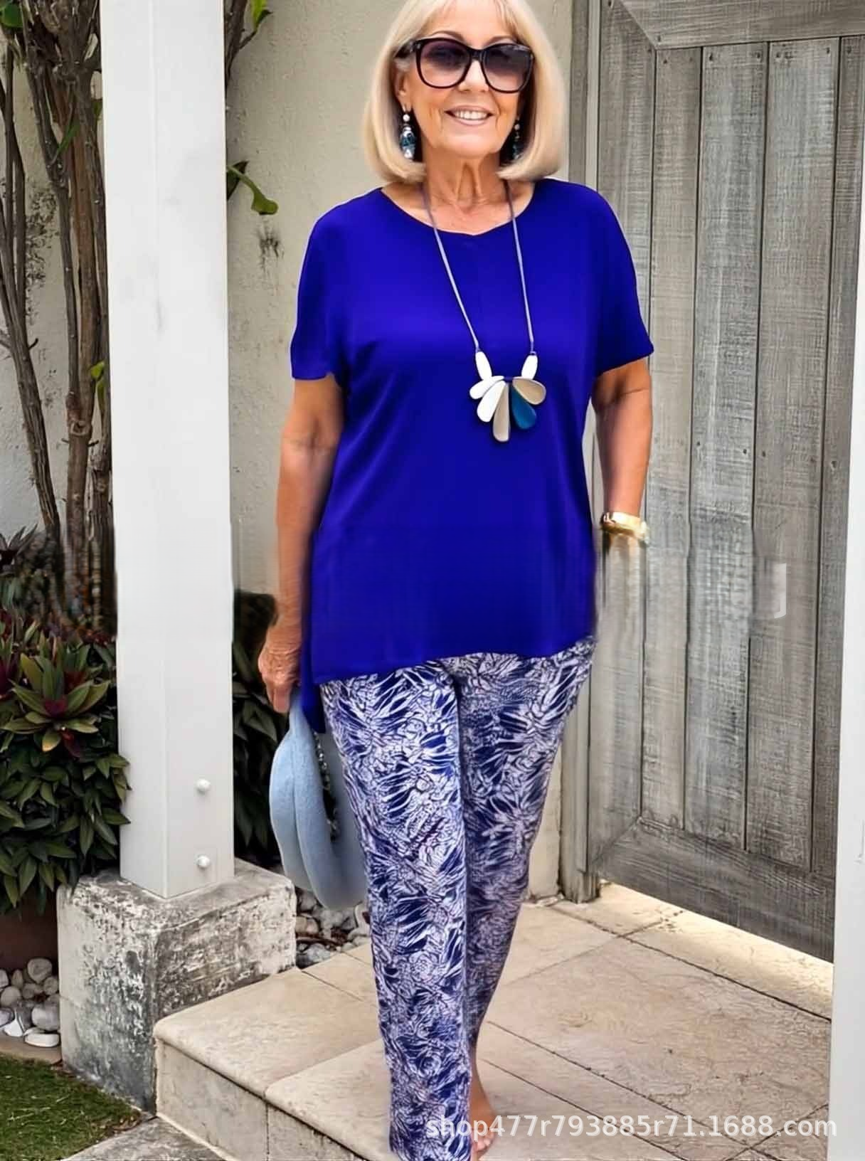 👚 Solid Color Top + Tie-Dye Pants Set ✅ Loose Fit & Breathable Comfort | Casual Chic Style ✨