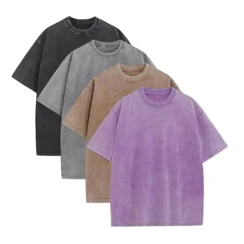 🔥Loose Vintage Solid Color Short Sleeve Top