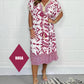 🌼Printed Casual Dress With V-Neckline and Fringes on the Short Sleeves