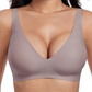 💜LAST DAY-50% OFF💜Jelly Wireless Womens Comfortable Wireless Bras Push Up Bralettes Seamless Tshirts Bras Deep V Everyday Bras