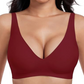 💜LAST DAY-50% OFF💜Jelly Wireless Womens Comfortable Wireless Bras Push Up Bralettes Seamless Tshirts Bras Deep V Everyday Bras