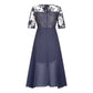 💖 Elegant Embroidered Cocktail Flowy Dress