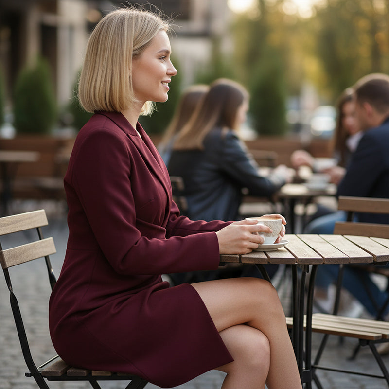 Women’s Elegant V-Neck Wrap Blazer Mini Dress