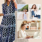 🌸💐Women’s Geometric Print V-Neck Maxi Dress