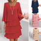 💃Women's Tiered Ruffle Dress with Flared Sleeves