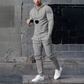 Men's Solid Color Hoodie Tracksuit 2-Piece Set