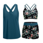 Women's 3-Piece Tankini Swimsuit with Boy Shorts