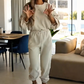 Women's Ribbed Knit 2-Piece Casual  Set