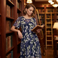 🌸Women's Floral A-Line Party Dress – Double-Layer Chiffon, Elegant Print & Knee-Length Fit 👗
