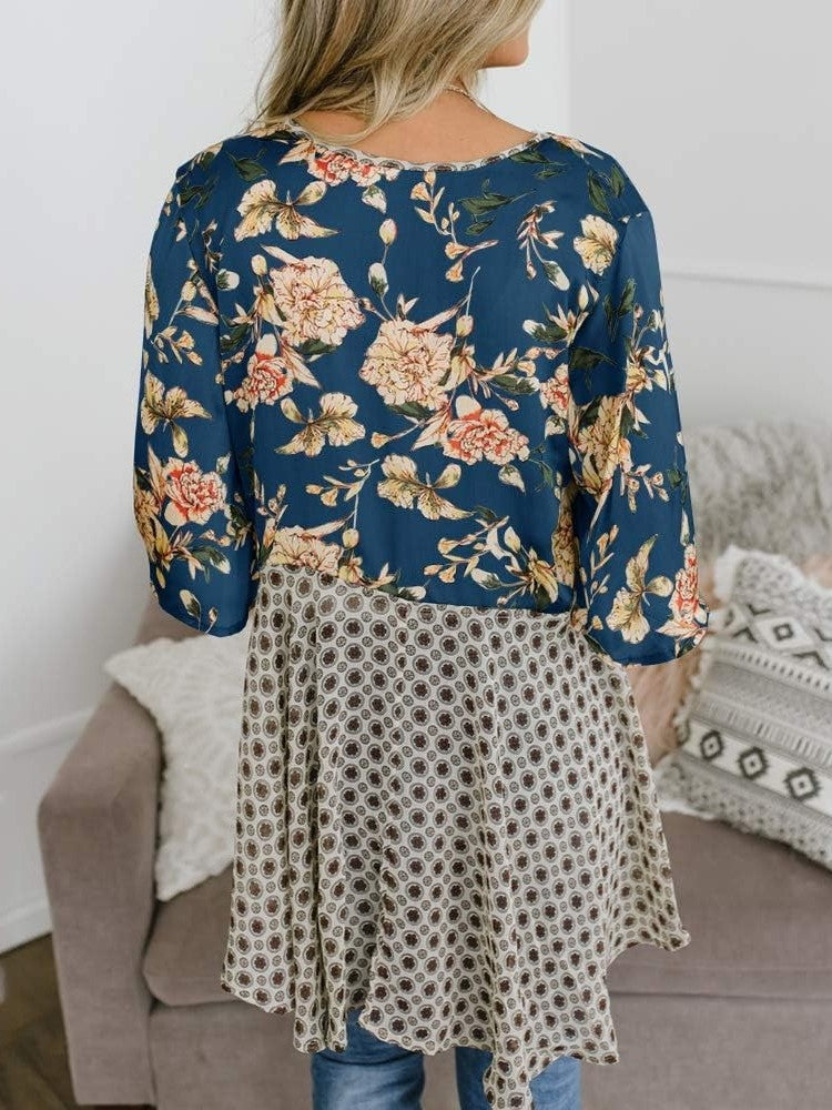 ✨Women's Floral Kimono Ruffle Sleeve Tie Cardigans Flowy Boho Loose Cover Ups