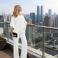 Women’s Irregular Chiffon Tops & Wide-Leg Pants Set