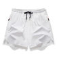 🏃 Breathable Athletic Shorts – Zippered Pockets, Quick-Dry & Elastic Waistband