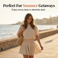 👗Women's Casual Flowy Mini Dress – Batwing Sleeves, Elastic Waist & Breezy Fit – Effortless Summer Style ☀️