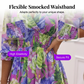 Floral V-Neck A-Line Dress – Smocked Waist, Ruffled Hem, Summer Ready 🌸