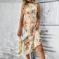 👗Women’s Sleeveless Floral Print Casual Dress – Smocked Bodice, Tiered Skirt, Midi Length ✨