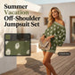 🔥 Bohemian Off-Shoulder Printed Jumpsuit Set