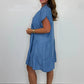 👗Women’s Casual Solid Button Down Short Dress