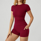 🔥Women's High-Stretch Top & Shorts Set – Soft, Breathable, Perfect for Yoga or Lounge 🧘‍♀️✨