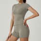 🔥Women's High-Stretch Top & Shorts Set – Soft, Breathable, Perfect for Yoga or Lounge 🧘‍♀️✨