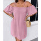 👗 Women's Elegant Solid Color Mini Dress
