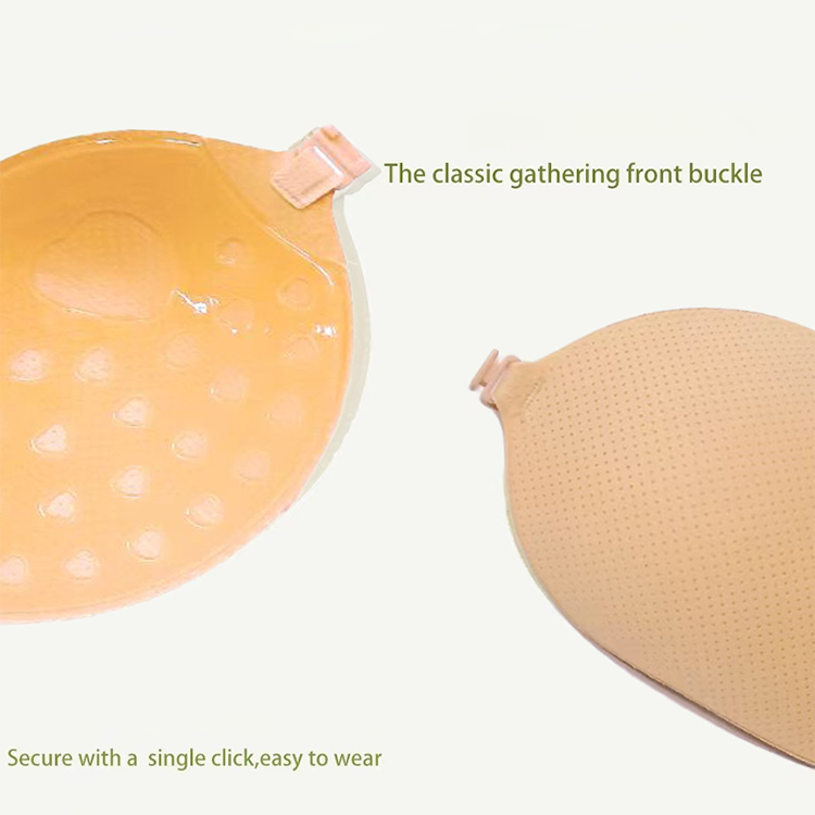 💎 Front Clasp Sticky Push-Up Bra | Deep Plunge Reusable Adhesive Bra Cups