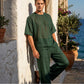 👔Men's T-Shirt & Wide-Leg Pants 2-Piece Set