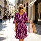 👗 Tiered Midi Dress – Floral Pattern, Split Sleeves, Flowy, Elegant 🌸