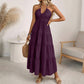 💛Women's Halter Neck Backless Tiered Maxi Dress🌊
