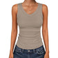 ⛱️ 💞Women's V-Neck Ribbed Knit Tank Top